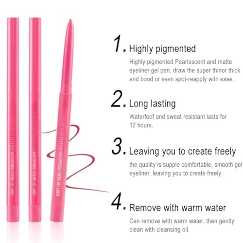 Retractable Eyeliner Pencil - Smudge Proof, Creamy Pigmented