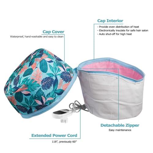 VICARKO Hair Steamer Cap with 10 Heat Settings & Timer