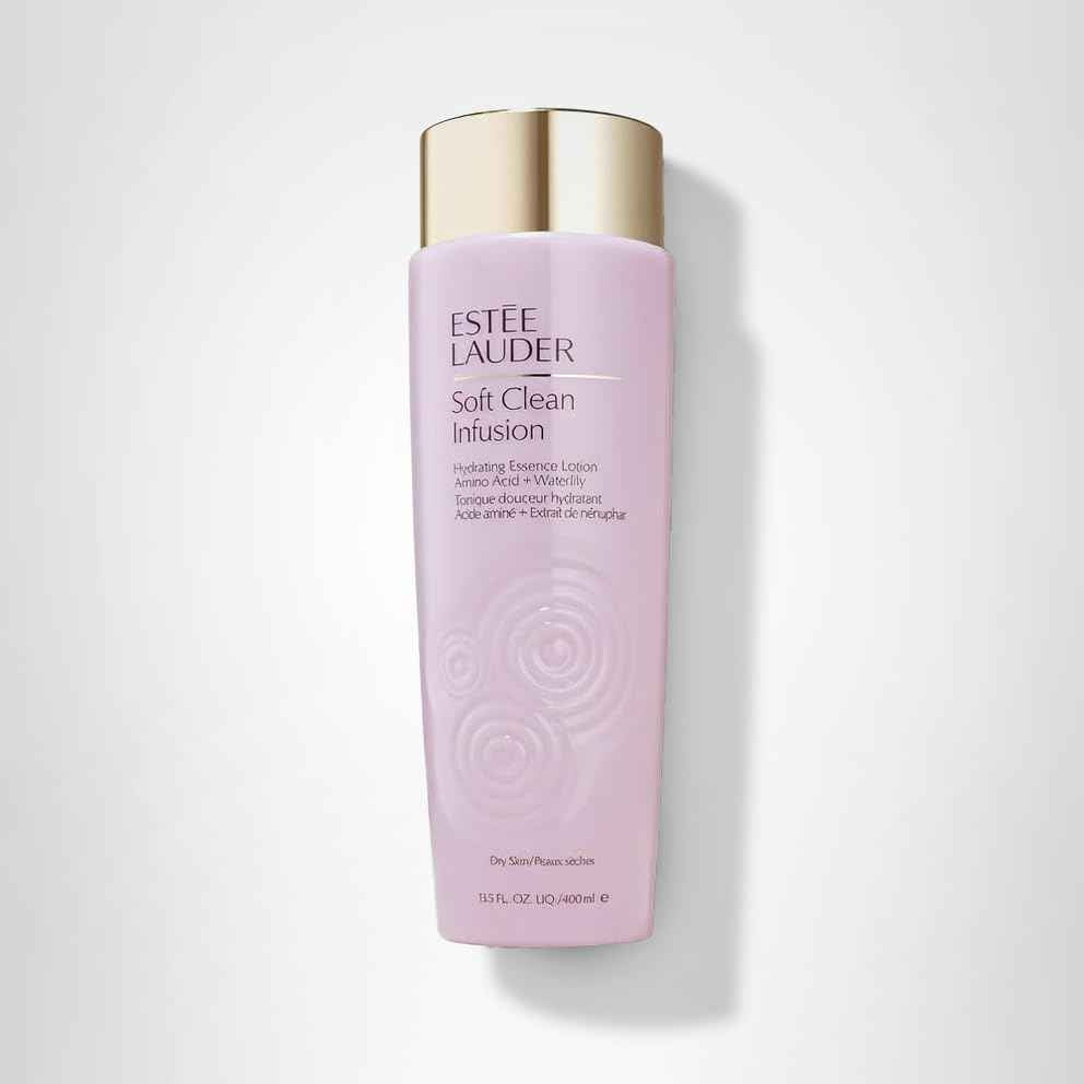 Estée Lauder Soft Clean Infusion Hydrating Skin Essence Face Lotion Toner with Amino Acid + Waterlily, 13.5 Fl Oz