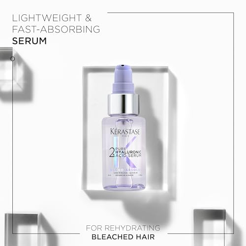 Kerastase Blond Absolu Hyaluronic Acid Hair Serum For Bleached & Highlighted Blonde Hair - Repairs Damaged Hair & Soothes Scalp, Instantly Hydrates & Adds Shine, 1.7 fl Oz