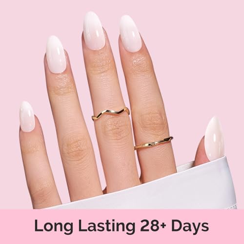 MelodySusie Nude Pink Jelly Gel Nail Polish Set - Milky or Jelly Texture, 6PCS 7.5ML