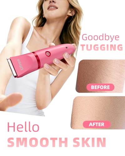 Ufree Rose Red 3-in-1 Women's Bikini Trimmer & Electric Razor Kit