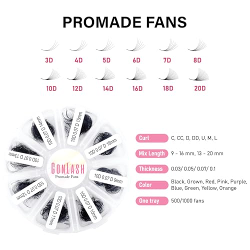 MAGAL FEATHER ICE 1418 Eyelash Extensions 0.07 C D D+ Curl 14-18mm Colored Lash Extensions Individual Lashes Volume Lash Professional Eyelashes Extension Tray (White)(D+_1418 Mixed)