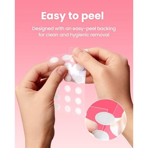 GLAM UP Hydrocolloid Blemish Pimple Zit Patches - Invisible Ultra Thin Spot Cover Stickers for Face and Skin, Strong Water-proof and Adhesive Overnight, Vegan-friendly (36 Count / 2 Sizes)