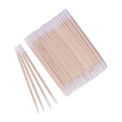 1000pcs Double-Sided Wood Cotton Swabs for Makeup & Cleaning