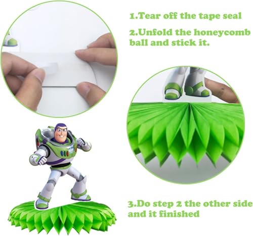Toy Story Honeycomb Centerpieces - 9 Pcs Party Decorations