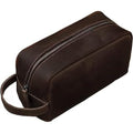 Leather Toiletry Bag for Men Travel Shaving Dopp Kit-Large Cosmetic Bags Toiletries Bathroom Organizer