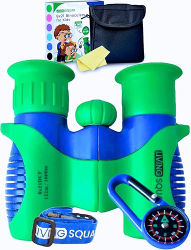 Kids Binoculars 8x21 Shockproof with Case - Ages 3-12