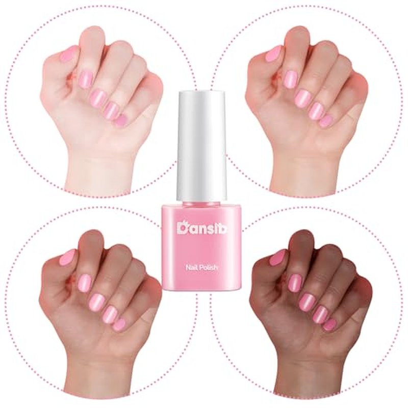 48 Set Pink Baby Shower Favors Mini Nail Polish Bulk Gender Reveal Party Favors for Guests Party Supply Souvenir Return Gifts Thank You Gifts with Card Organza Bags Ribbon Quick Dry
