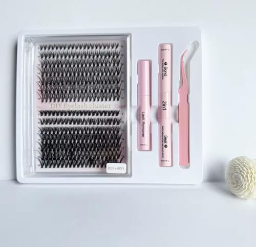 DIY Cluster Lash Extension Kit with Bond, Seal & Remover