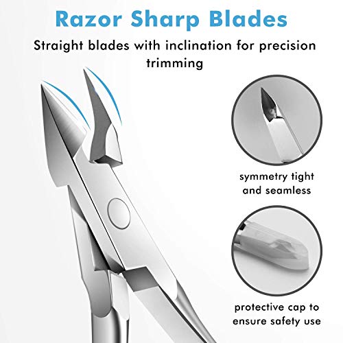 TANPIUS 6-Piece Stainless Steel Cuticle Trimmer & Pusher Set for Nails