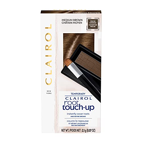 Clairol Root Touch-Up Temporary Concealing Powder, Medium Brown Hair Color, 0.07 Ounce (Pack of 1)