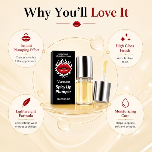 Spicy Lip Plumper Serum with High-Shine Gloss, 0.17 fl oz