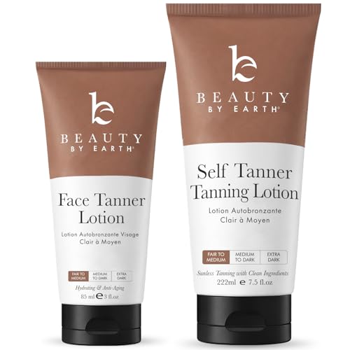 Self Tanner Face & Body Lotion - Organic Aloe Vera & Shea Butter