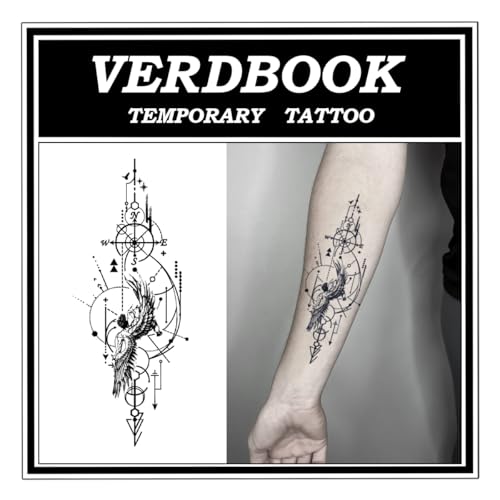 Waterproof Temporary Tattoos 2-Sheet Kit, 7-15 Day Semi-Permanent Body Stickers