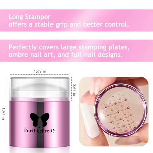 FDP Purple 2-in-1 Jelly Nail Stamper Silicone Stamping Tool for Nail Art