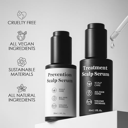 Thinning Hair Treatment Serum Bundle for Men & Women - Plant-Based