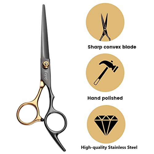 Hair Cutting Scissors Kit, Fcysy Professional Barber Shears Set with Hair Scissors Thinning Shears, Tijeras para Cortar Cabello Haircutting Sheers Hair Cut Blending Salon Scissor for Men Women Pet