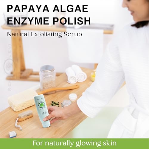 Papaya Algae Enzyme Polish Face Scrub, All in One Solution, For All Skin Types, Including Sensitive & Acne-Prone 4 Oz
