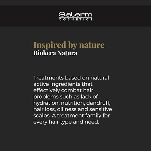 SALERM - Oily Hair Treatment - Intensive Grease Treatment Biokera Natura - 6 x 10 ml - Intensive Lotion for Oily Hair - with Proteins, Amino Acids, and Beer Yeast - Sebum Regulating