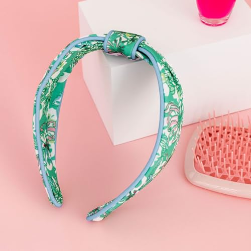 Lilly Pulitzer Low Know Headband for Women, Colorful Knotted Headband, Cute Hair Accessories for Women (Blossom Views)