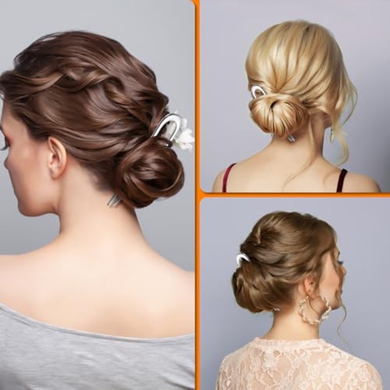 Elegant U-Shaped French Hair Pins Set of 3 for Updos