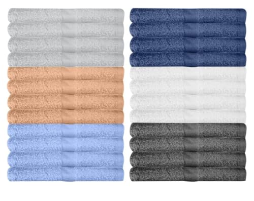 24 Pack Cotton Washcloths - Absorbent Bath Towels