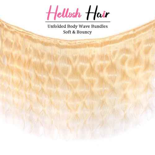 613 Bundles Blonde Bundles Human Hair 20 Inch 613 Body Wave bundles 100% Unprocessed 12A Grade Brazilian Virgin Hair Bundles 1 Bundle Human Hair 613 Blonde Bundle
