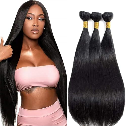 Brazilian Straight Hair Bundles 28 30 32 Inch Virgin Human Hair
