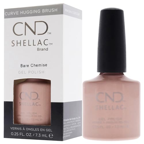 CND Shellac Gel Nail Polish, Long-lasting NailPaint Color with Curve-hugging Brush, Pink Polish, 0.25 fl oz