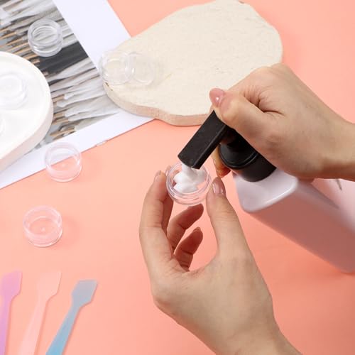 10 Pcs 5g Leak-Proof Travel Containers with Lids & Spatulas