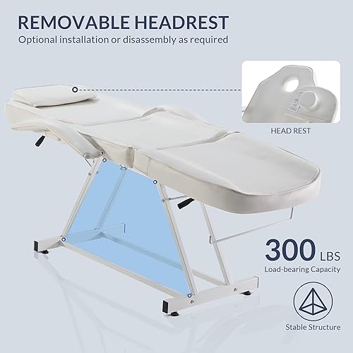 BELLEZE Adjustable Tattoo Chair - Facial Bed & Salon Equipment