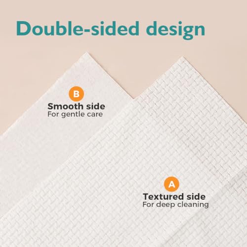 UNIMADE Disposable Face Towels - 8 Boxes, 400 Count, Soft & Gentle Facial Wipes