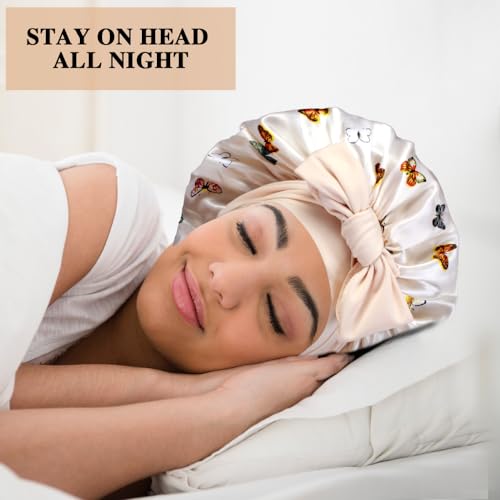 Satin Bonnets for Sleeping & Braids with Scrunchies