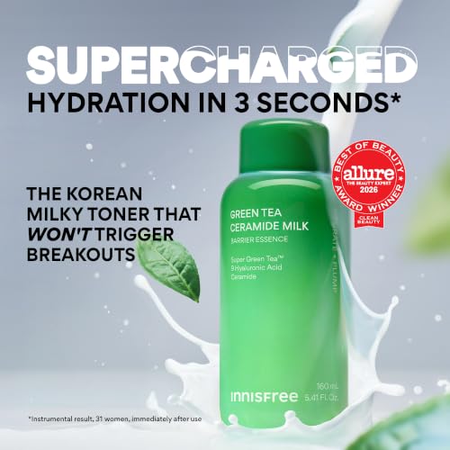 Innisfree Green Tea Ceramide Milk Hydrating Toner for Sensitive Skin
