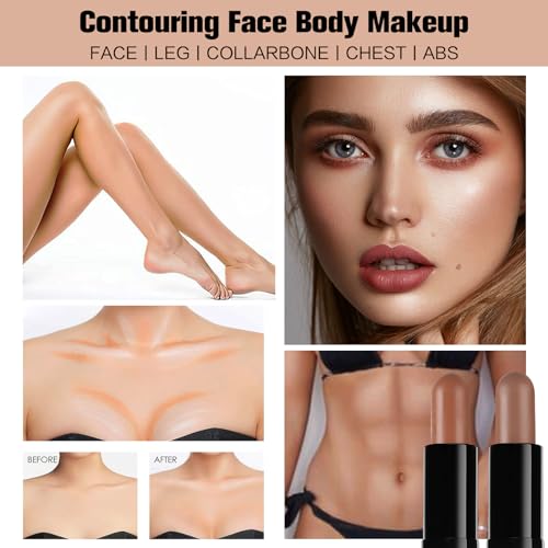 Contour & Highlighter Stick Duo - 2Pc Face Shaping Makeup Set