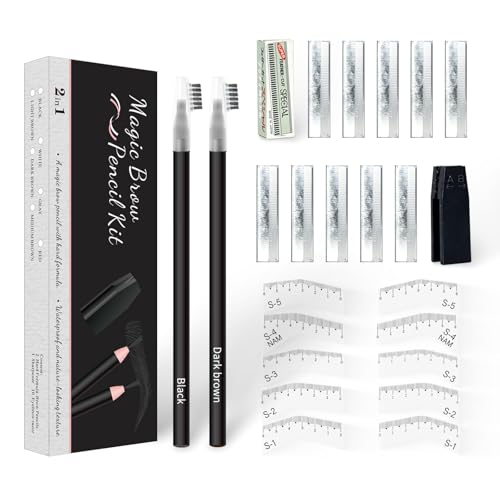 Eyebrow Mapping Kit with Stencils, Pencils & Blades