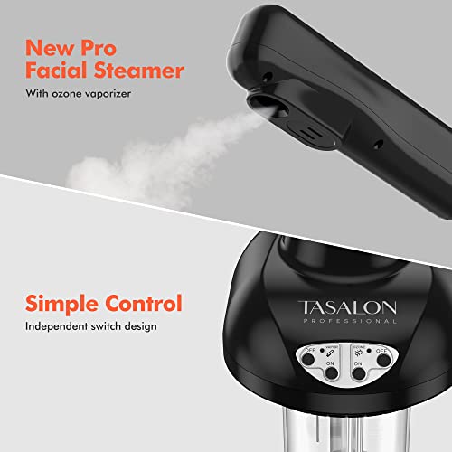 TASALON Professional Facial Steamer with Ozone & Wheels