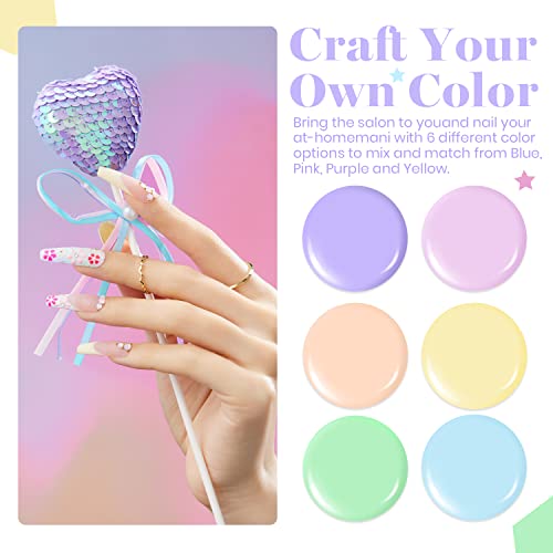 Beetles Pastel Pearl Gel Nail Polish, 12 Colors Colors Macaron Pink Blue Green Yellow Purple Soft Pastel Shimmer Pearl White Pink Purple Mermaid Gel Polish