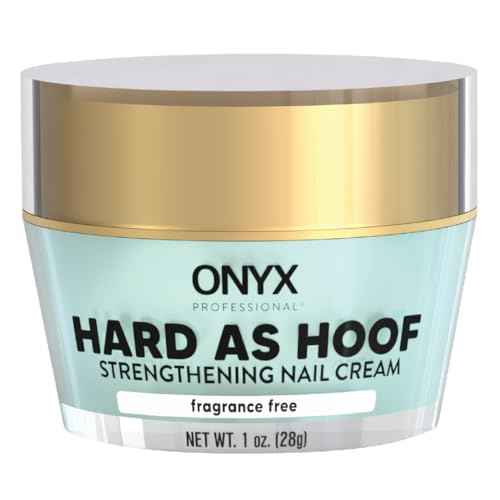 Onyx Professional Hard As Hoof Nail Strengthening Cream, Unscented - Nail Growth & Conditioning Cuticle Cream Stops Splits, Chips, Cracks & Strengthens Nails, 1 oz