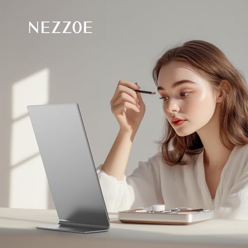 NEZZOE 12x7 Frameless Makeup Mirror for Bathroom Vanity