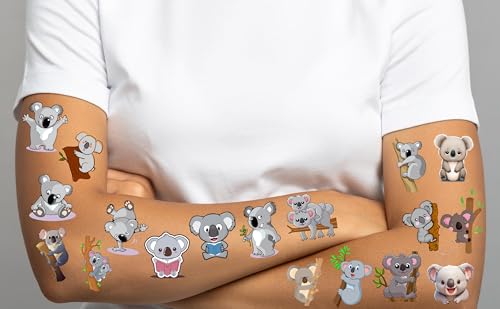 232 Koala Temporary Tattoos for Kids Birthday Party Favors