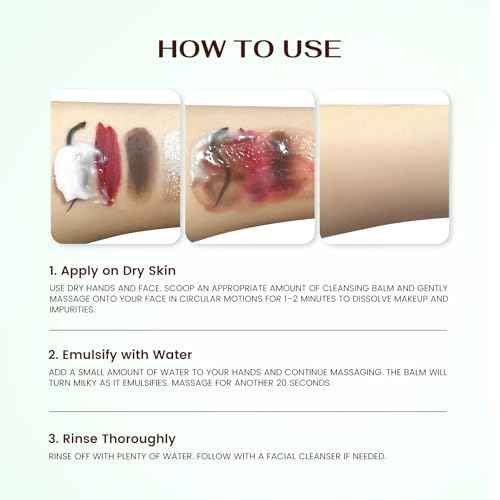 Makeup Remover & Cleanser Balm with Coconut Milk & Multi Natrual Plant Oil for Melting, Cleaning And Moisturizing For All Skin Type