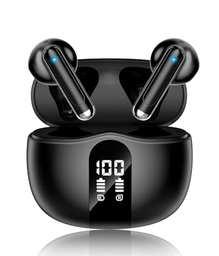XIAOWTEK Wireless Earbuds with Noise Cancelling Mic - 50H Playtime, Bluetooth 5.4, IP7 Waterproof