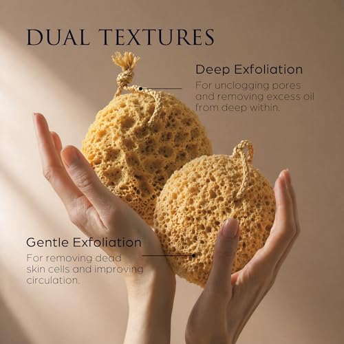 Spongentle Dual Texture Loofah Sponge - 3 Pack Bath Scrubber