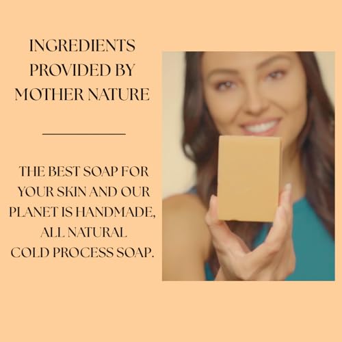 Aspen Kay Naturals Turmeric Soap for Face & Body - With Organic Shea Butter, Chamomile & Calendula - Gentle Turmeric Face Wash, All Skin Types, Made in USA (6 pack)