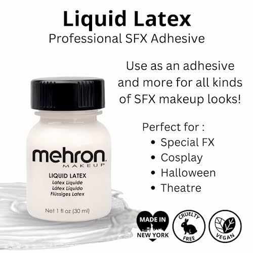 Mehron Liquid Latex 1 oz - Special FX Adhesive