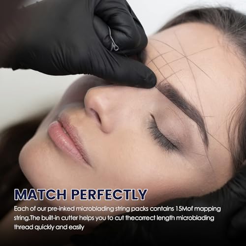 2-in-1 Eyebrow Mapping String - 100 FT Black & White