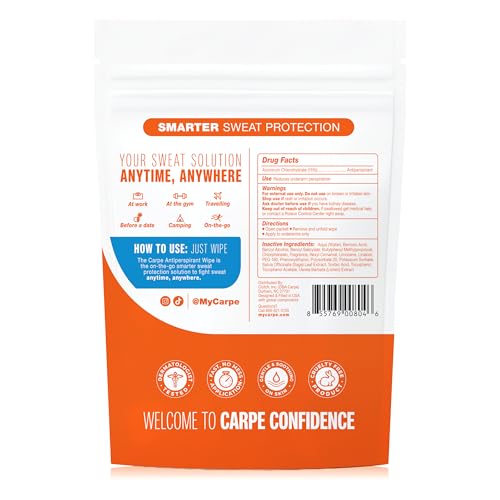On-the-Go Antiperspirant Wipes - 15 Count for Sweat Relief