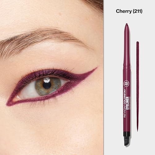 Revlon ColorStay Waterproof Eyeliner Pencil Cherry 0.01oz - Long Lasting, Smudge-Proof Makeup